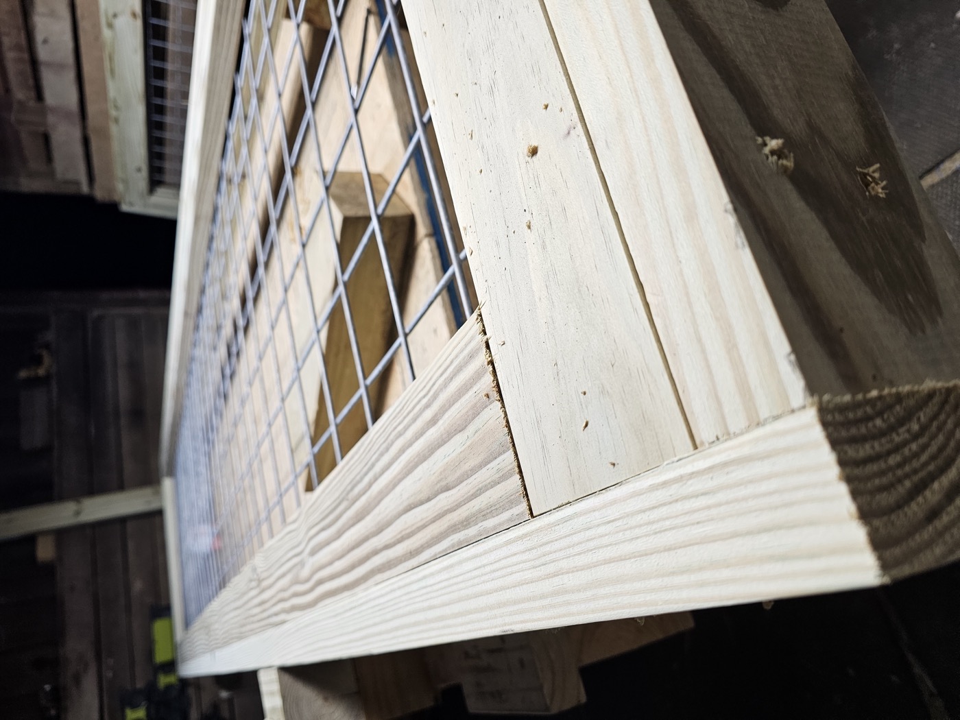 Custom fence panel build in workshop