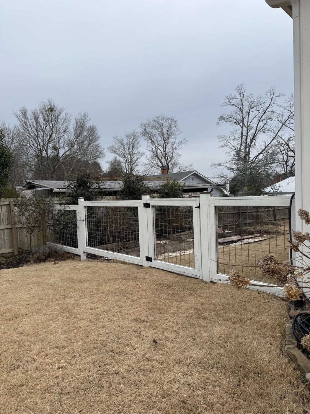 Fence panels installed