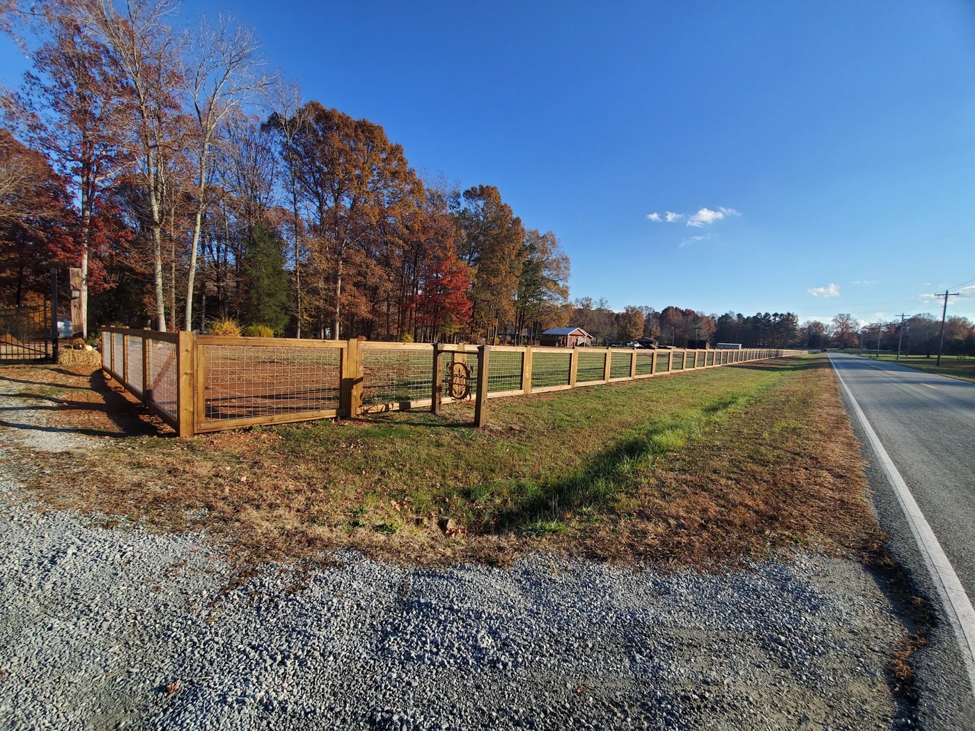 Fence panels installed