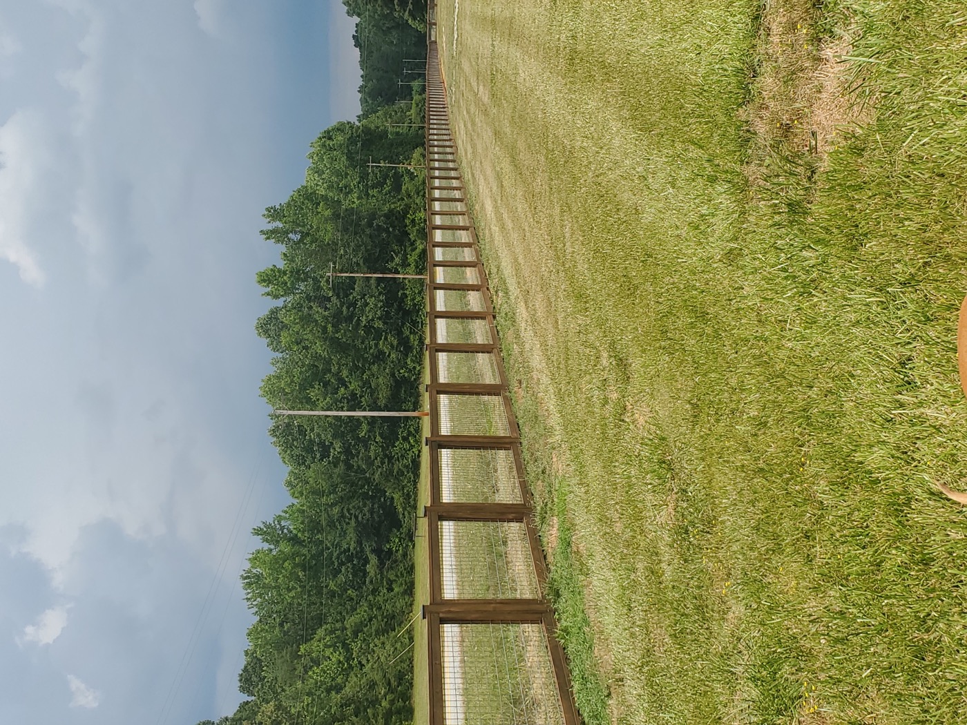 Fence panels installed